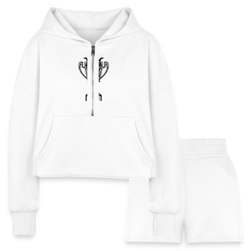 Sarcastic Dad T-Shirt - Women’s Cropped Hoodie & Jogger Short Set