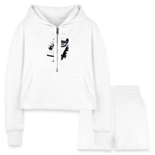 Cosmic Blueprint T-Shirt - Women’s Cropped Hoodie & Jogger Short Set
