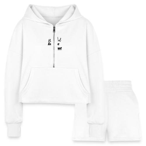 I am Beautiful - Inside and Out | Black Type - Women’s Cropped Hoodie & Jogger Short Set