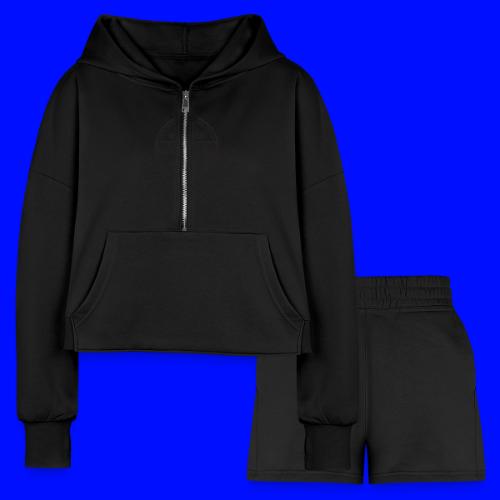 Truthful News FCC Seal - Women’s Cropped Hoodie & Jogger Short Set