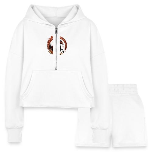 Year of the Horse Fiery Spirit T Shirt, Lunar New - Women’s Cropped Hoodie & Jogger Short Set