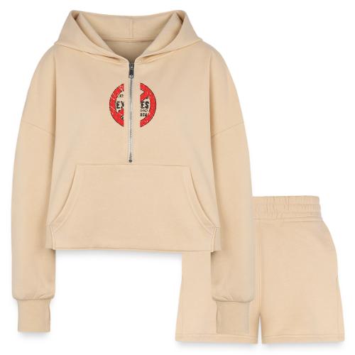 No Excuses | Vintage Style - Women’s Cropped Hoodie & Jogger Short Set