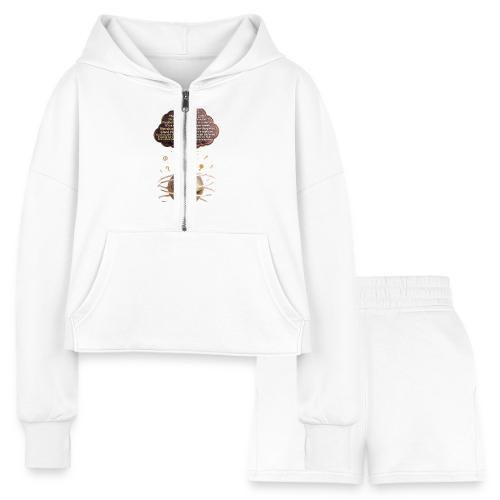 Dad Joke Generator T Shirt - Women’s Cropped Hoodie & Jogger Short Set