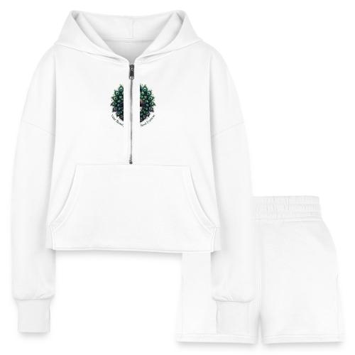 Your Beauty Holds My Soul Peacock Gifts T-Shirt - Women’s Cropped Hoodie & Jogger Short Set
