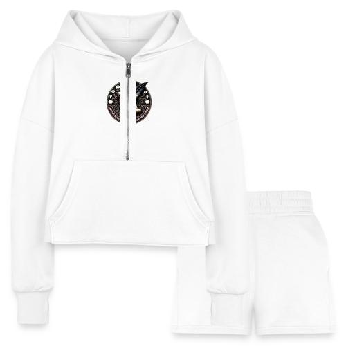 Certified Dad Pun Dispenser T Shirt - Women’s Cropped Hoodie & Jogger Short Set