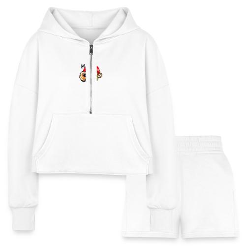 thumbnail_mukbang - Women’s Cropped Hoodie & Jogger Short Set