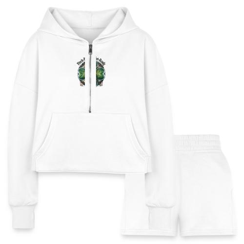 Pinch-Proof Lantern Clover T-Shirt - Women’s Cropped Hoodie & Jogger Short Set
