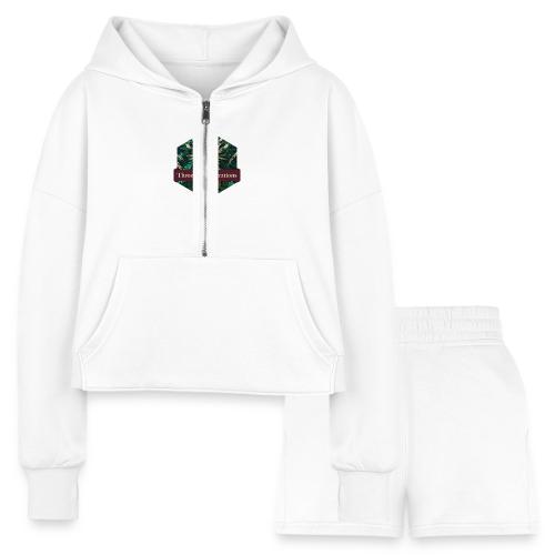 Women’s Day Vine Throne T Shirt, Gift for Grandma - Women’s Cropped Hoodie & Jogger Short Set