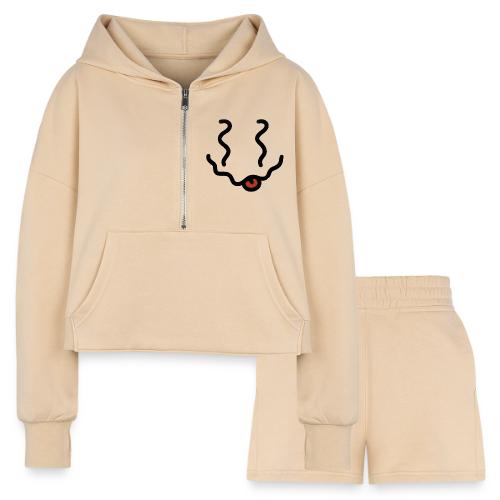 Buzzed without circle - Women’s Cropped Hoodie & Jogger Short Set