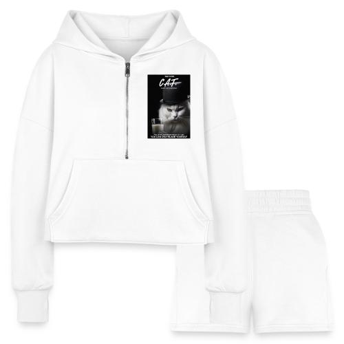 The Cool Cat - Women’s Cropped Hoodie & Jogger Short Set