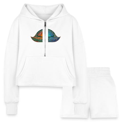 Easter Cast the Net Again T Shirt, abundance Gift - Women’s Cropped Hoodie & Jogger Short Set