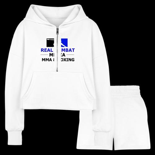 RCM MMA & BOXING Blue Logo - Women’s Cropped Hoodie & Jogger Short Set