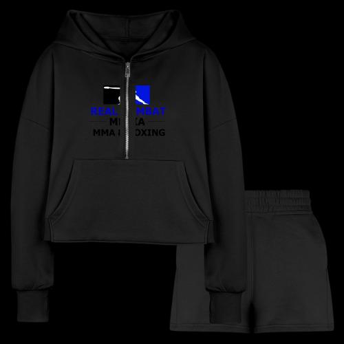 RCM MMA & BOXING Blue Logo - Women’s Cropped Hoodie & Jogger Short Set