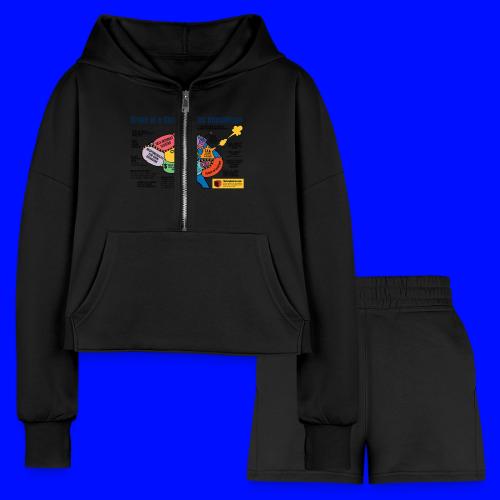 Brain of a Conservative Republican - Women’s Cropped Hoodie & Jogger Short Set