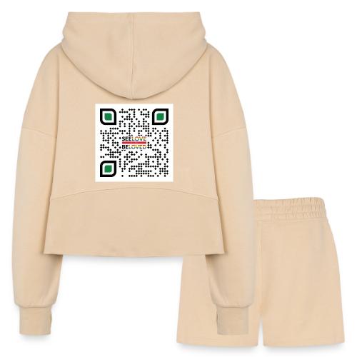 See Love, Be Loved QR Code - Women’s Cropped Hoodie & Jogger Short Set