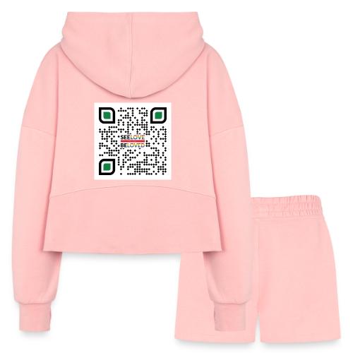 See Love, Be Loved QR Code - Women’s Cropped Hoodie & Jogger Short Set