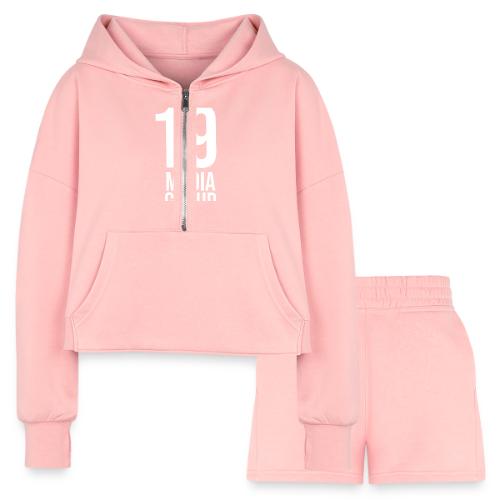 19 Media Group Logo - Women’s Cropped Hoodie & Jogger Short Set