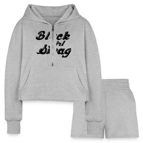 Black Girl Swag T-Shirt - Women’s Cropped Hoodie & Jogger Short Set