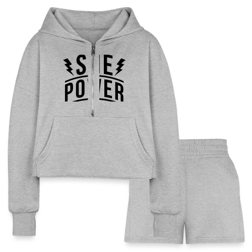 She Power - Women’s Cropped Hoodie & Jogger Short Set