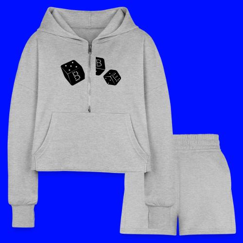 black box_vector2 - Women’s Cropped Hoodie & Jogger Short Set