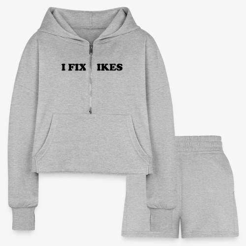 i fix bikes - Women’s Cropped Hoodie & Jogger Short Set