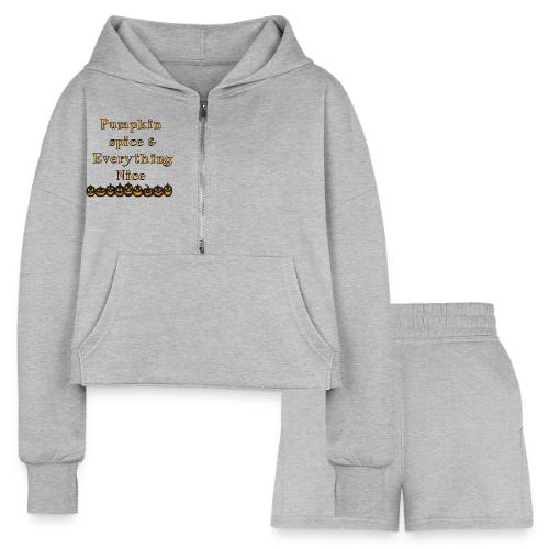 Pumpkin spice& everything nice - Women’s Cropped Hoodie & Jogger Short Set