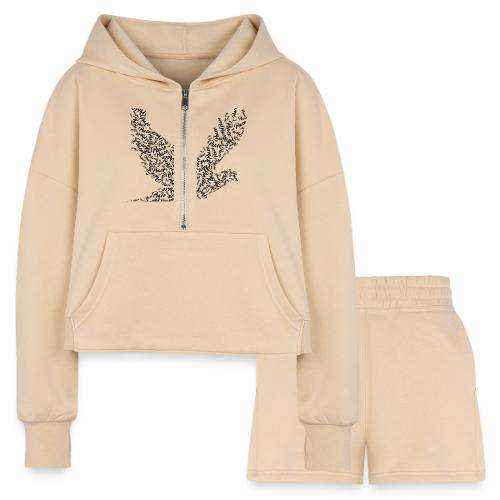 DOVE Peace in FLIGHT - Women’s Cropped Hoodie & Jogger Short Set