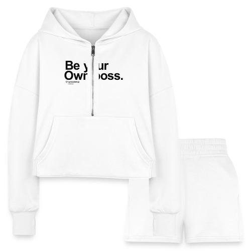Boss in black - Women’s Cropped Hoodie & Jogger Short Set