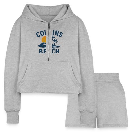 cousins beach t shirt - Women’s Cropped Hoodie & Jogger Short Set