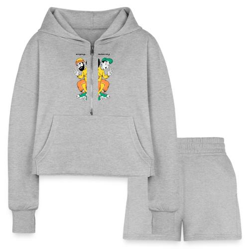 Legendary Broke Crew Retro - Women’s Cropped Hoodie & Jogger Short Set