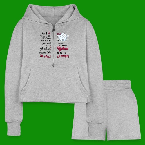 volleyball finest - Women’s Cropped Hoodie & Jogger Short Set