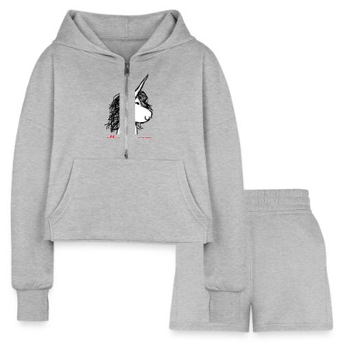 Kaede the Unicorn - Women’s Cropped Hoodie & Jogger Short Set