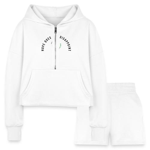 pilgrims of hope 2025 logo hope - Women’s Cropped Hoodie & Jogger Short Set