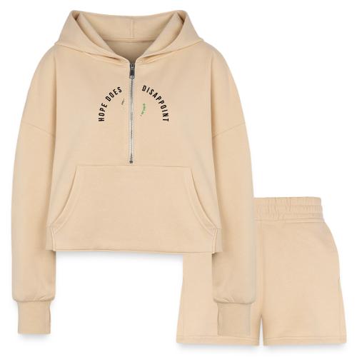 pilgrims of hope 2025 logo hope - Women’s Cropped Hoodie & Jogger Short Set