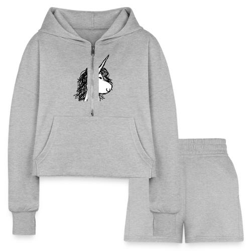 Unicorn Kaede - Women’s Cropped Hoodie & Jogger Short Set