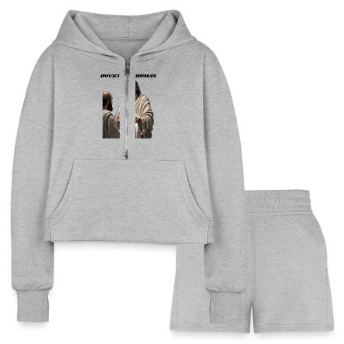 Doubting Thomas Resurrection T Shirt, Gift - Women’s Cropped Hoodie & Jogger Short Set
