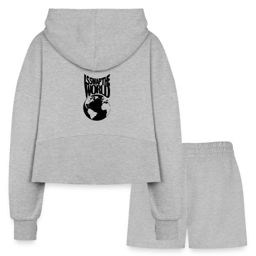 LS Swap the World (Front & Back) - Women’s Cropped Hoodie & Jogger Short Set