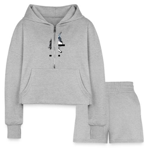 Kaede the Unicorn Censored - Women’s Cropped Hoodie & Jogger Short Set
