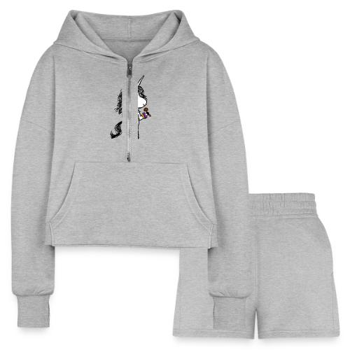 Kaede The unicorn dancing - Women’s Cropped Hoodie & Jogger Short Set