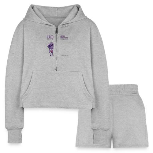Smoon City_Cozy with who I am - Women’s Cropped Hoodie & Jogger Short Set