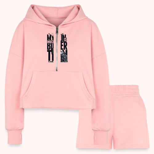 My gun is much bigger than yours - Women’s Cropped Hoodie & Jogger Short Set