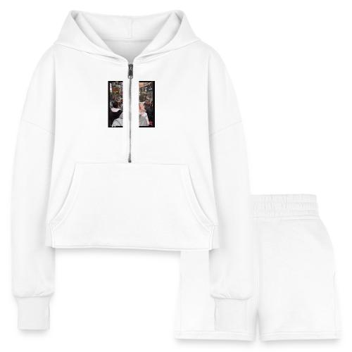 City Life Org Manhattan ft Jean - Women’s Cropped Hoodie & Jogger Short Set