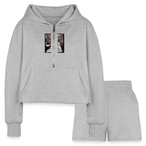 City Life Org Manhattan ft Jean - Women’s Cropped Hoodie & Jogger Short Set