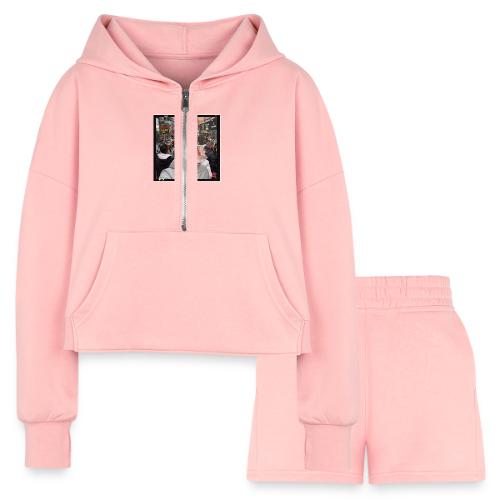 City Life Org Manhattan ft Jean - Women’s Cropped Hoodie & Jogger Short Set