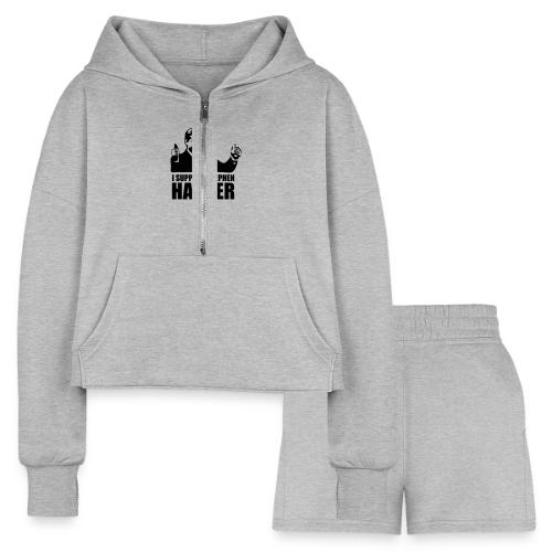 I Support Stephen Harper - Women’s Cropped Hoodie & Jogger Short Set