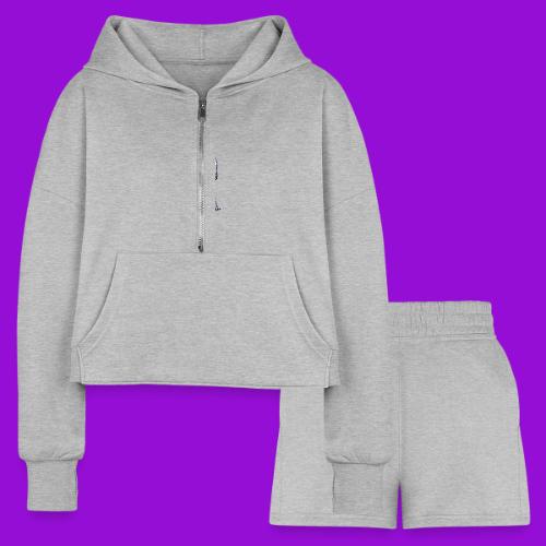 Silver Alien - Women’s Cropped Hoodie & Jogger Short Set