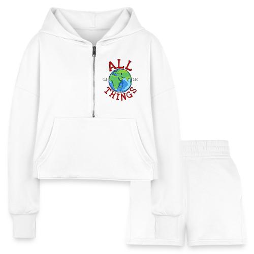 All Things Globe - Women’s Cropped Hoodie & Jogger Short Set