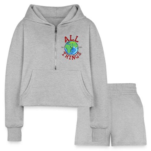 All Things Globe - Women’s Cropped Hoodie & Jogger Short Set