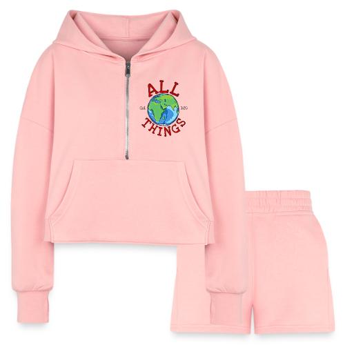 All Things Globe - Women’s Cropped Hoodie & Jogger Short Set