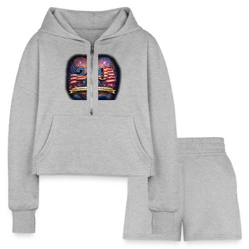 USA 250th Celebration - Women’s Cropped Hoodie & Jogger Short Set